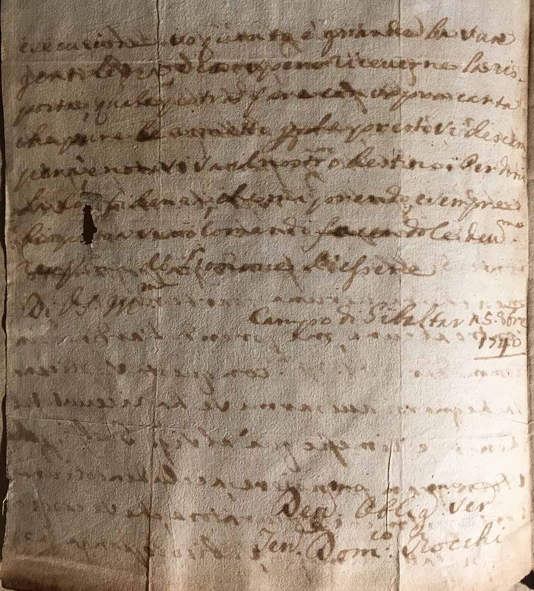 Domenico Bocchi sue lettere